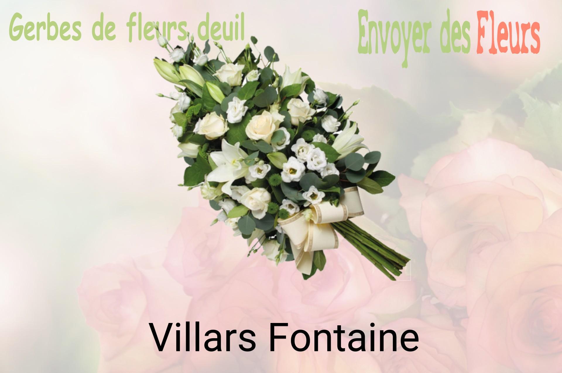 Gerbe de fleurs de deuil livrée à Villars-Fontaine
